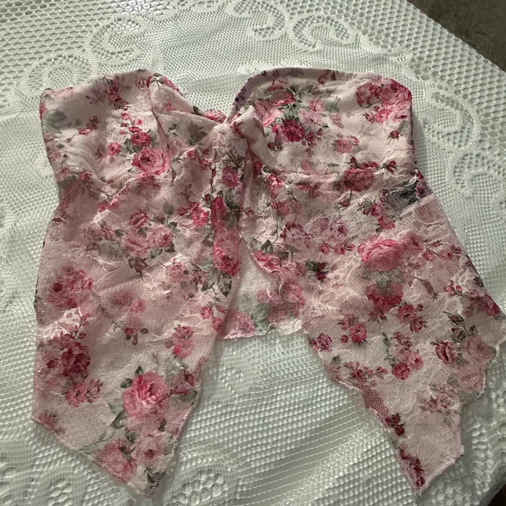 Floral Pink Sheer top